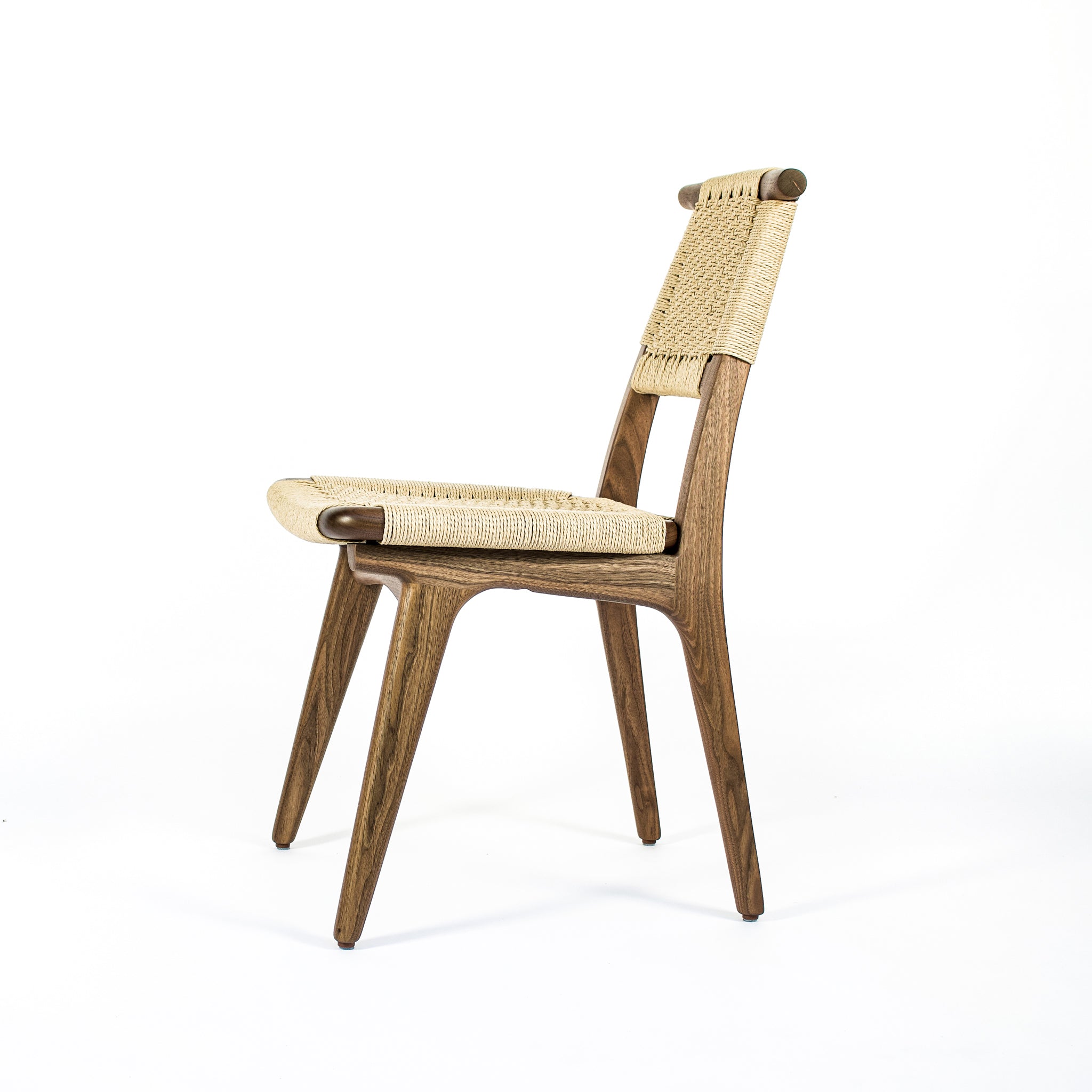 Rian Bullhorn Chair, Woven Danish Cord, Dining, Office, Mid-century Modern,  Custom - Semigood Design