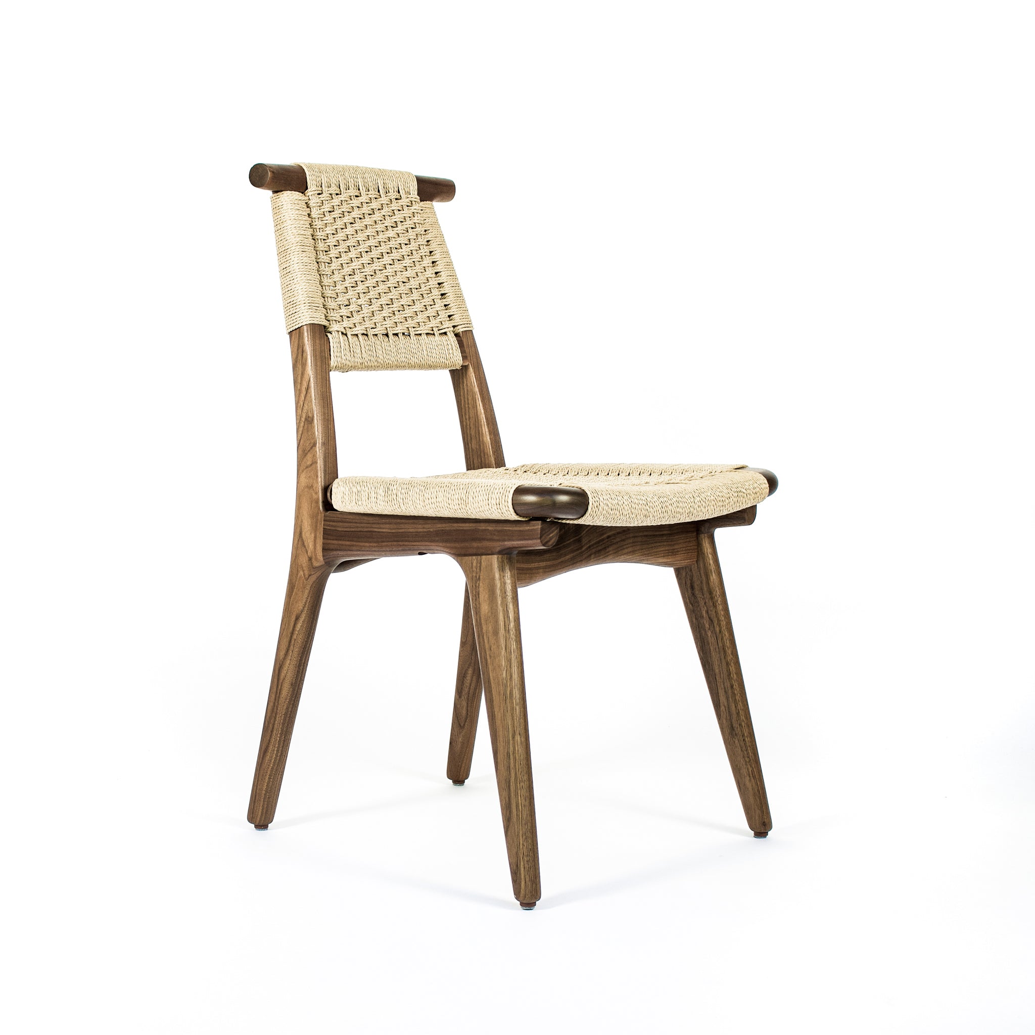 Rian Bullhorn Chair, Woven Danish Cord, Dining, Office, Mid