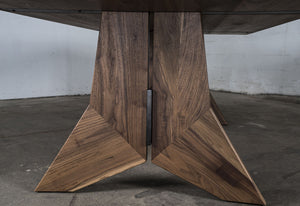 Modern Hardwood and Steel Dining Table, Custom