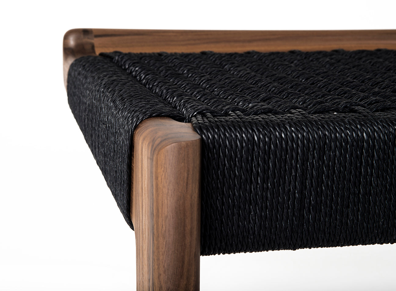 Handmade Danish Cord Bench by Water Street Furniture Studio