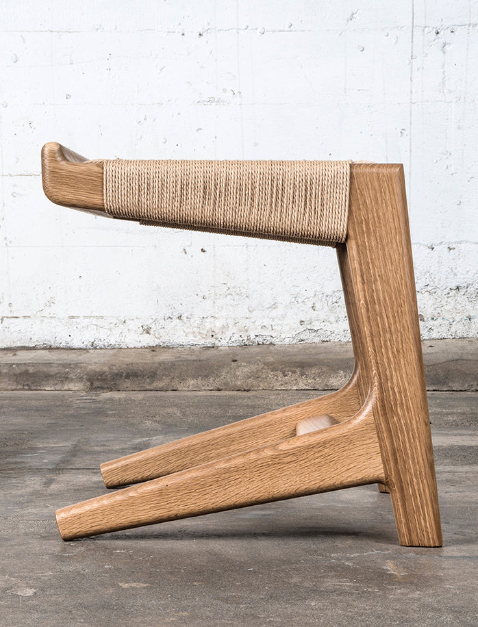 Rian Cantilever Bench, Woven Danish Cord, Custom, Entryway, Mid-century  Style - Semigood Design