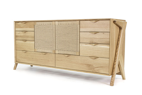 Rian Lowboy Dresser Rift White Oak