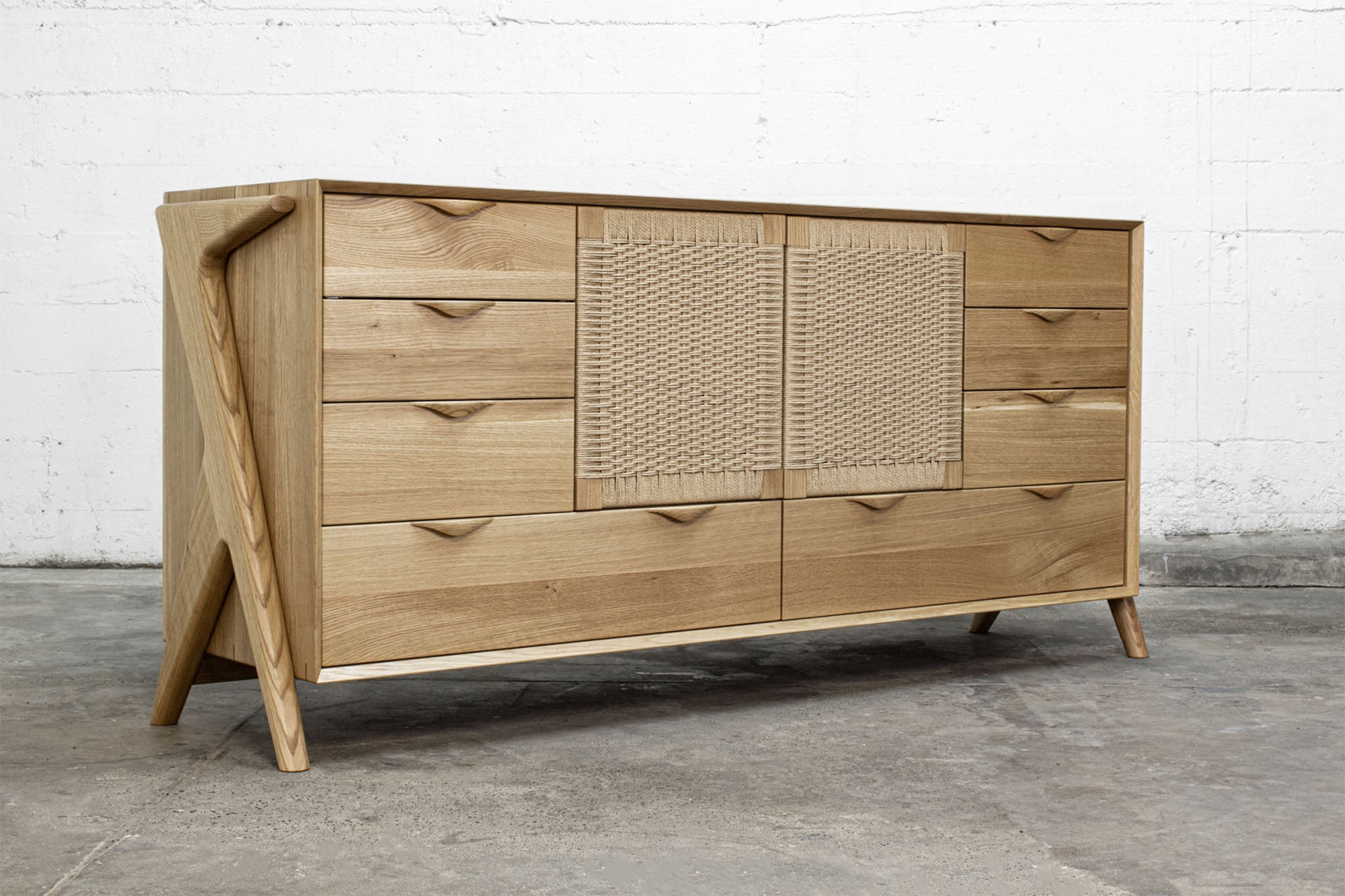 Rian Lowboy Dresser, Walnut / Kraft (natural) Rian Lowboy Dresser, Walnut / Kraft (natural)