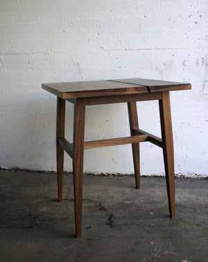 rift end table, hardwood side table, living room